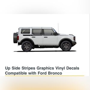 Stripes Graphics Vinyl Decals Compatible with 4 door Ford Bronco 2021-present